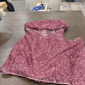 Cider Pink Sequin Mini Dress